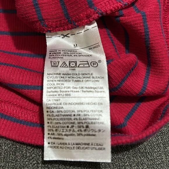 Gap Tank Top-Maroon with Navy Stripes-Medium - Picture 4 of 4